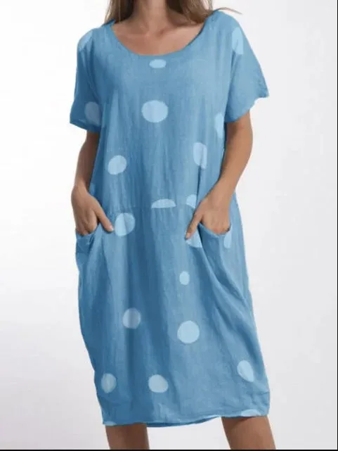 

New style polka dot dress black