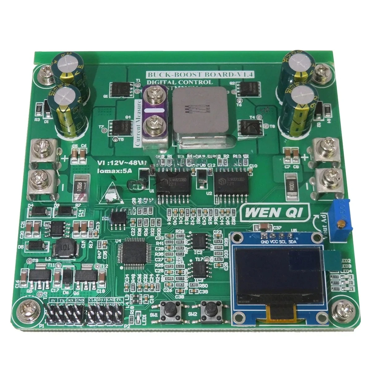 Фото Плата преобразователя BUCK-BOOST STM32 с цифровым управлением, плата разработки STM32F334 Buck Boost, импульсный источник питания №1
