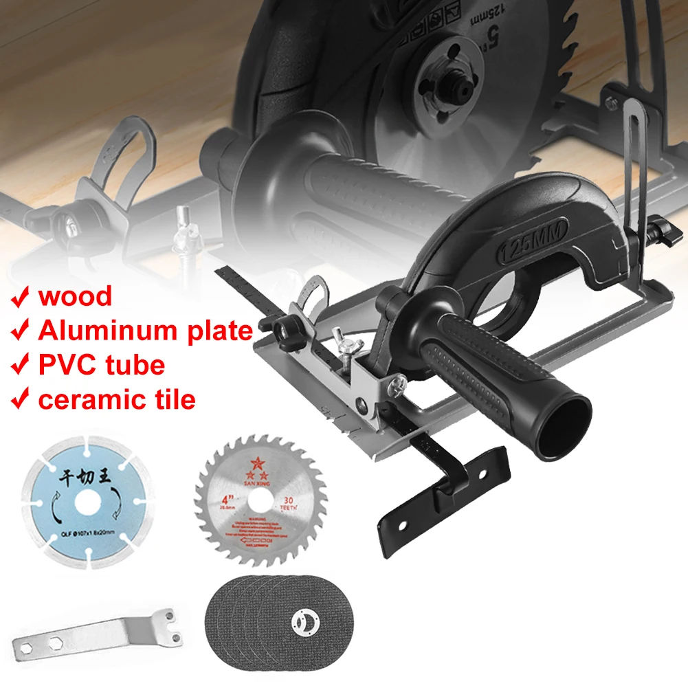 

Angle Grinder Holder Grinder Stand with Handle Thickened Base Cutting Machine Holder Adjustable 45° Clamp for 100-125mm Model