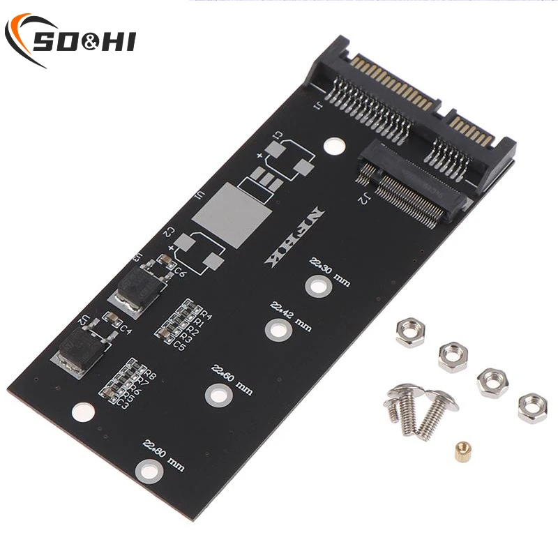 

B+M key M.2 ngff ssd to m.2 sata 3 raiser m.2 to sata adapter expansion card