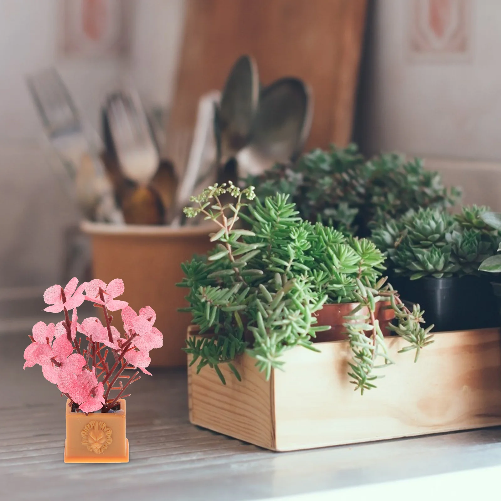 Миниатюрные аксессуары украшения для дома цветочный горшок игрушки кухонный