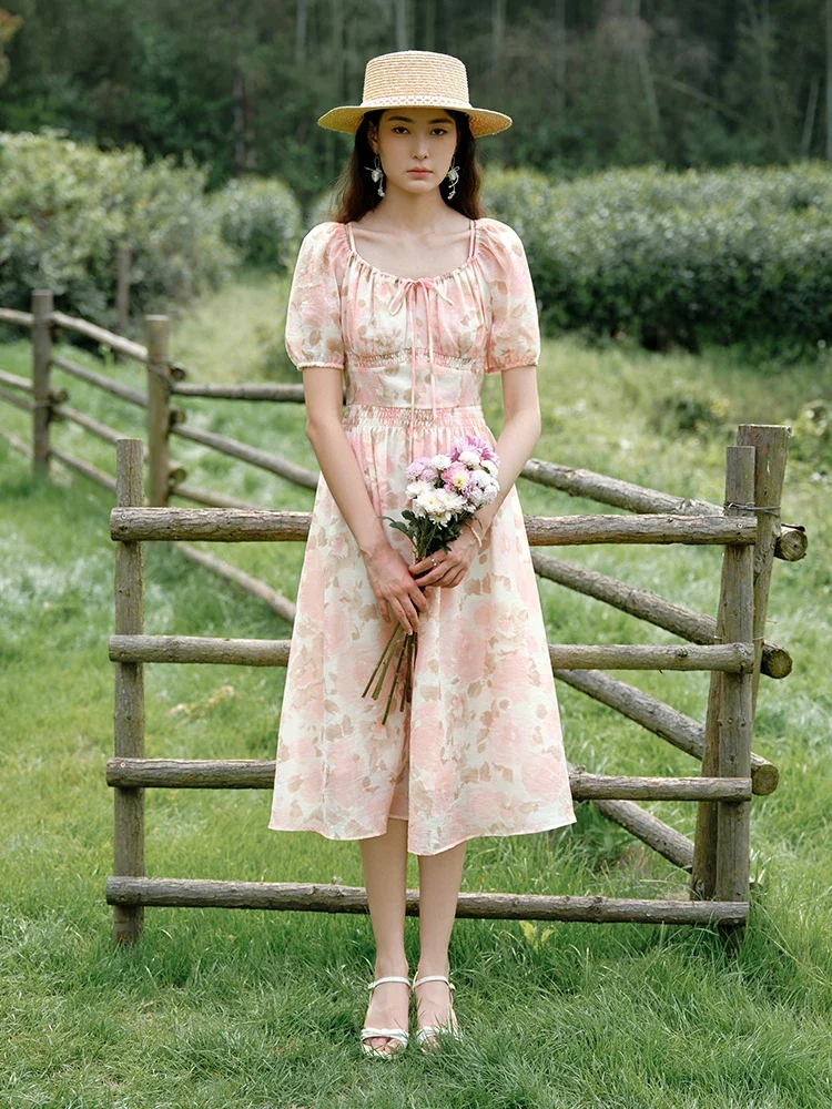 Платье-бретелька DUSHU с цветочным принтом