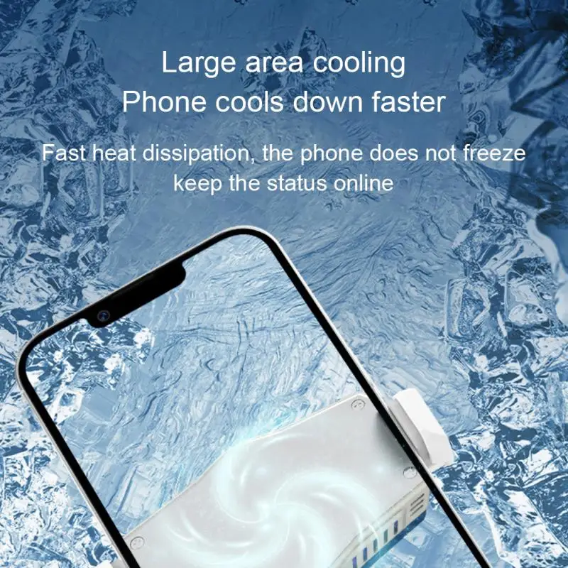 Cooling Artifact Mobile Phone Semiconductor Radiator Mini With Gradient Rainbow Light Effect Cooling Clip Phone Accessories