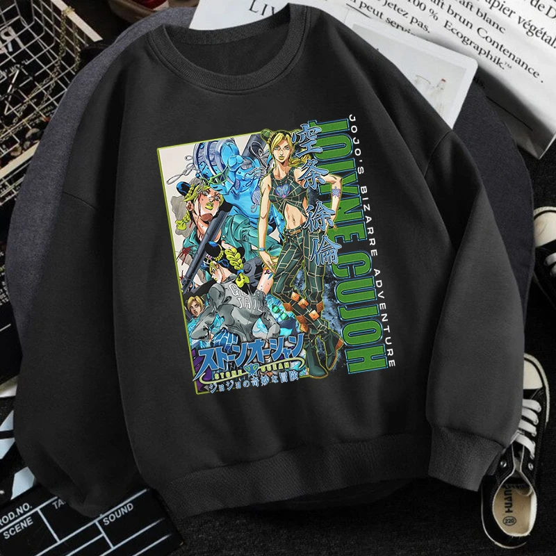 

Jojo Anime Men's Hoodies Sportwear Pullover Manga Sweatshirt Teenager Cool Clothes Jojo Bizarre Adventure Anime Hip Hop Hoodies