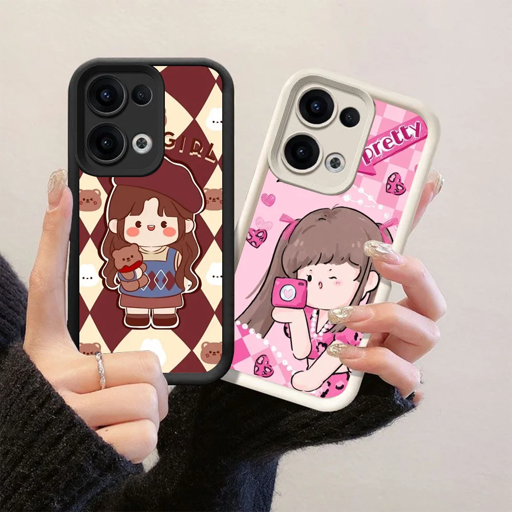 MK-14 Чехол Sweet Girl для Realme Narzo 20 20A 30 30A 50 50A 50I 70X N53 N55 N63 N65 Prime Противоударный