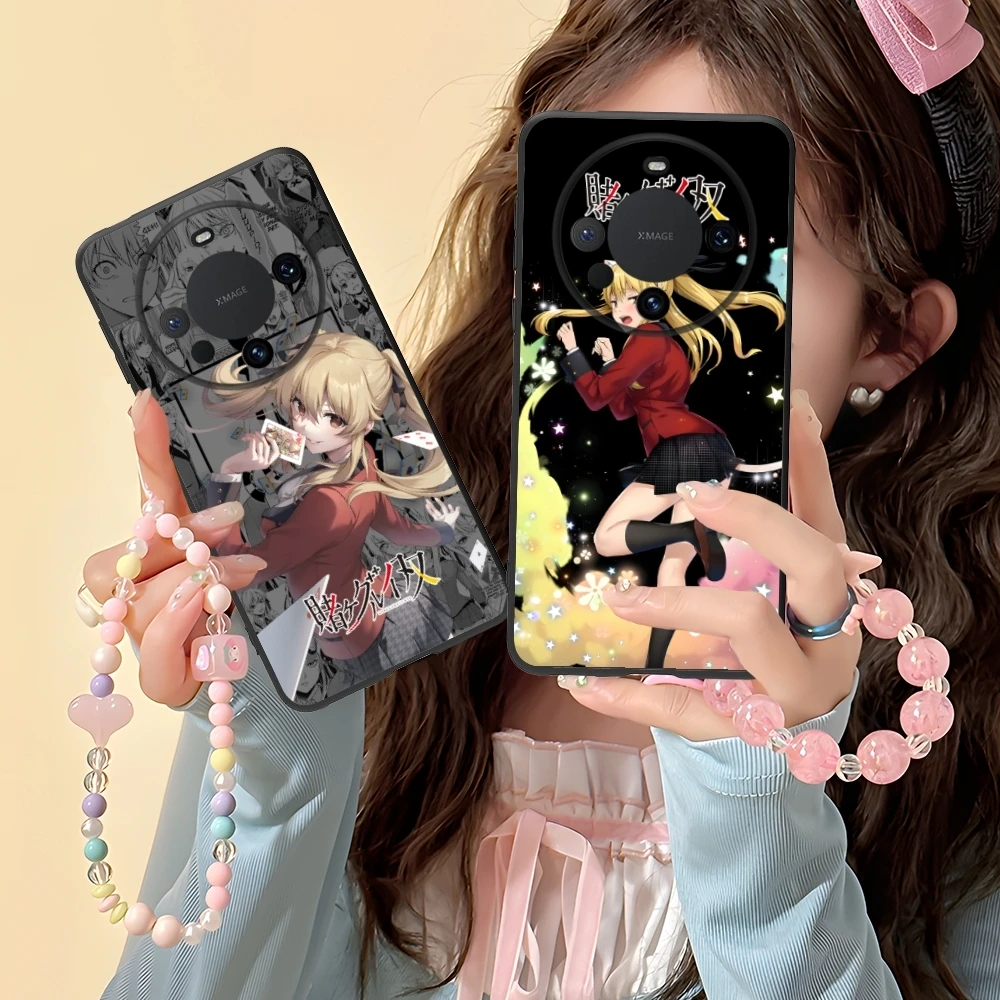 Kakegurui Mary Anime Mobile Cell Phone Case for Huawei Mate 60 50 40 30 20 10 Pro Plus Lite E 5G Black Soft Cover Shell