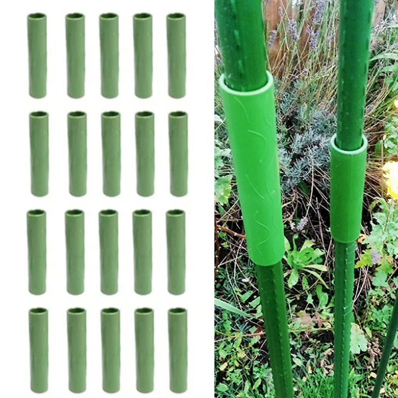 

10/20/50pcs Plant Support Stakes Connectors 8/11/16/20mm Grafting Stick Connectors Vines Climbing Plant Support Connecting Pipes