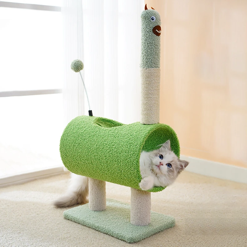 

Маленькая кошка гусеничная Серия животных кошачьи деревья и башня интегрированная сизальная Когтеточка мультяшная Мебель для кошек интерактивные игрушки для кошек