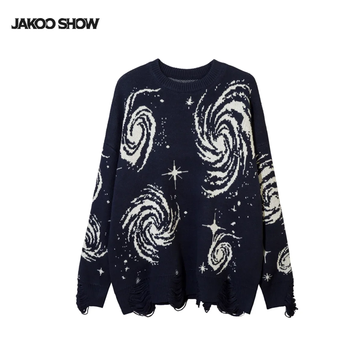 Модный уличный стиль библиотека Цзя И вязаный свитер с вращающимся дизайном