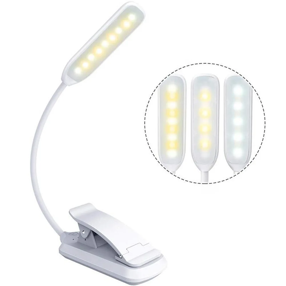 

LED Reading Book Light Lamp Blocking 9LED 12Modes Portable Rechargeable Table Desk Bedside Light Mini Adjustable Night Light