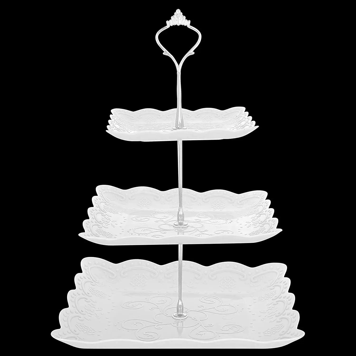 

Cake rack 3-layer plastic cupcake rack 3-layer cake rack displaying appetizers buffet wedding desserts rack white pastry ra
