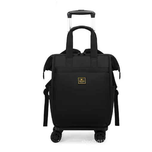 Women rolling backpack travel luggage bag trolley bags with wheels bag Women carry on hand luggage bag wheels wheeled backpack