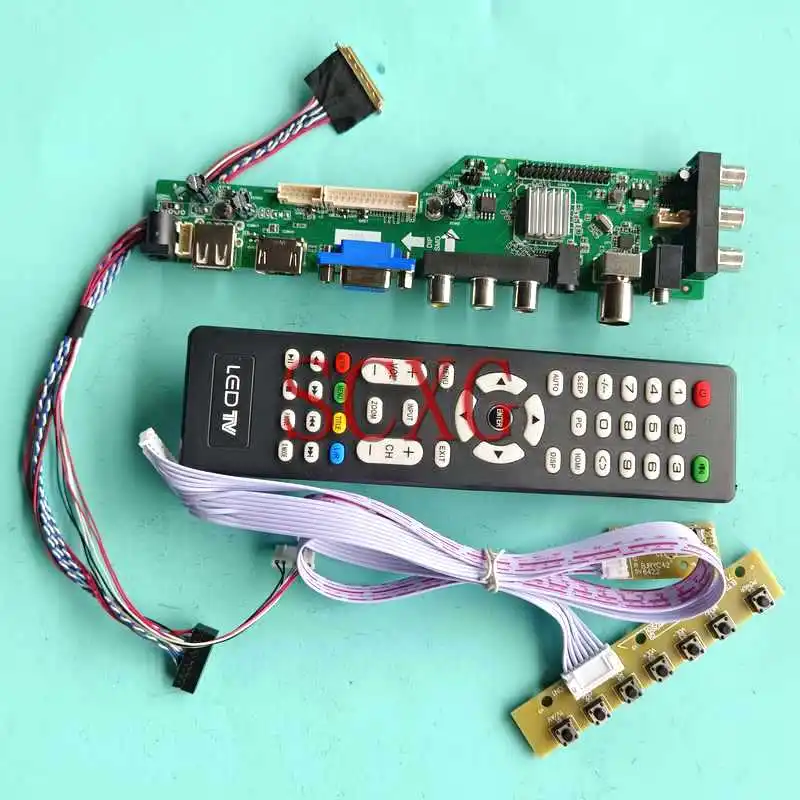 

For LP173WD1-TLA1/TLC2/TLD3/TLE1 Laptop Screen DVB Controller Board 17.3" HDMI-Compatible VGA 1600*900 LVDS 40 Pin USB AV RF Kit