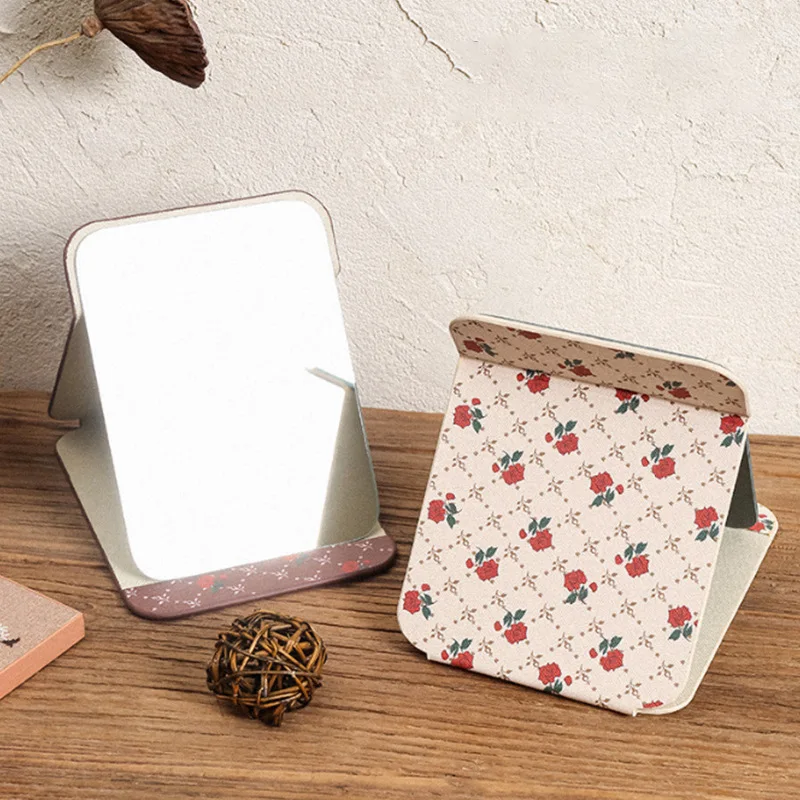 

Simple Rectangular Ultra-thin Mirror Portable Vanity Mirror Desktop Can Stand Vanity Mirror DIY For Girl Women