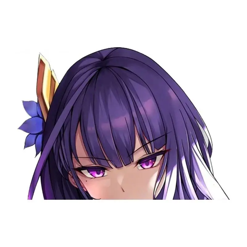 Энер Genshin Impact Raiden Shogun Stiker Mobil Граффити Аниме Наклейка Papan Selancar Motor Jendela Aksesori 13 см