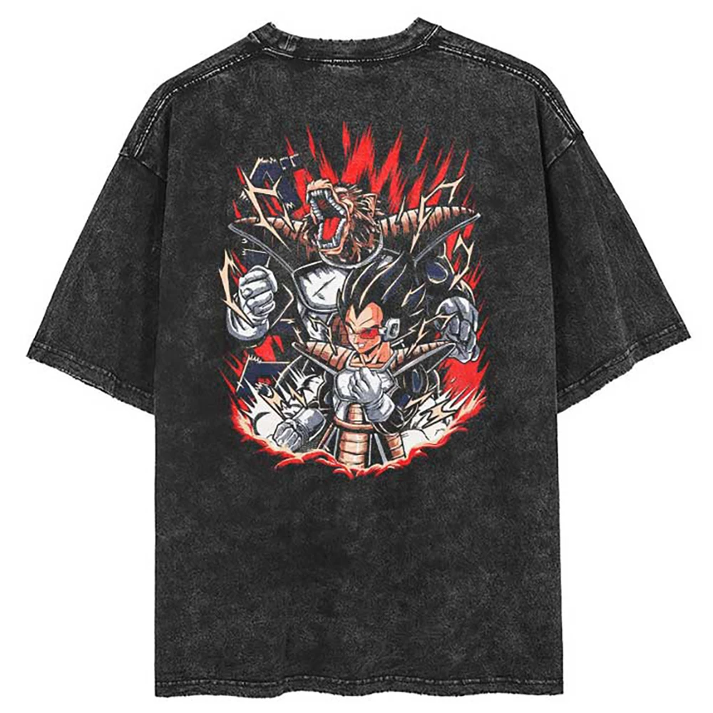 

Футболка мужская с рисунком из японского аниме «Драконий жемчуг», уличная одежда, винтажная хлопковая рубашка в стиле Харадзюку, хип-хоп, топ с коротким рукавом