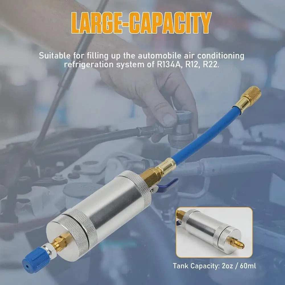 

Car A/c Oil/dye Injector 30ml 1oz With Low Side Quick Oiler Coupler Automotive Adapter 1/4 Syringe Conditioning Air Injecti Q4j6