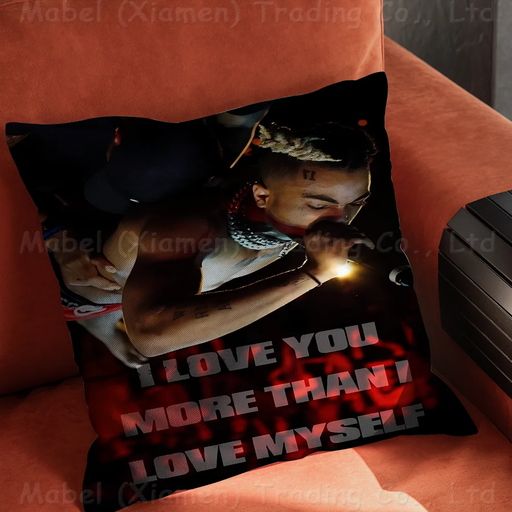 X-XXXTENTACION Hot Rapper Personalized Pillow Cover Kids Bedroom Wild Party Decor Pillowcase Kid Birthday Shower Gift