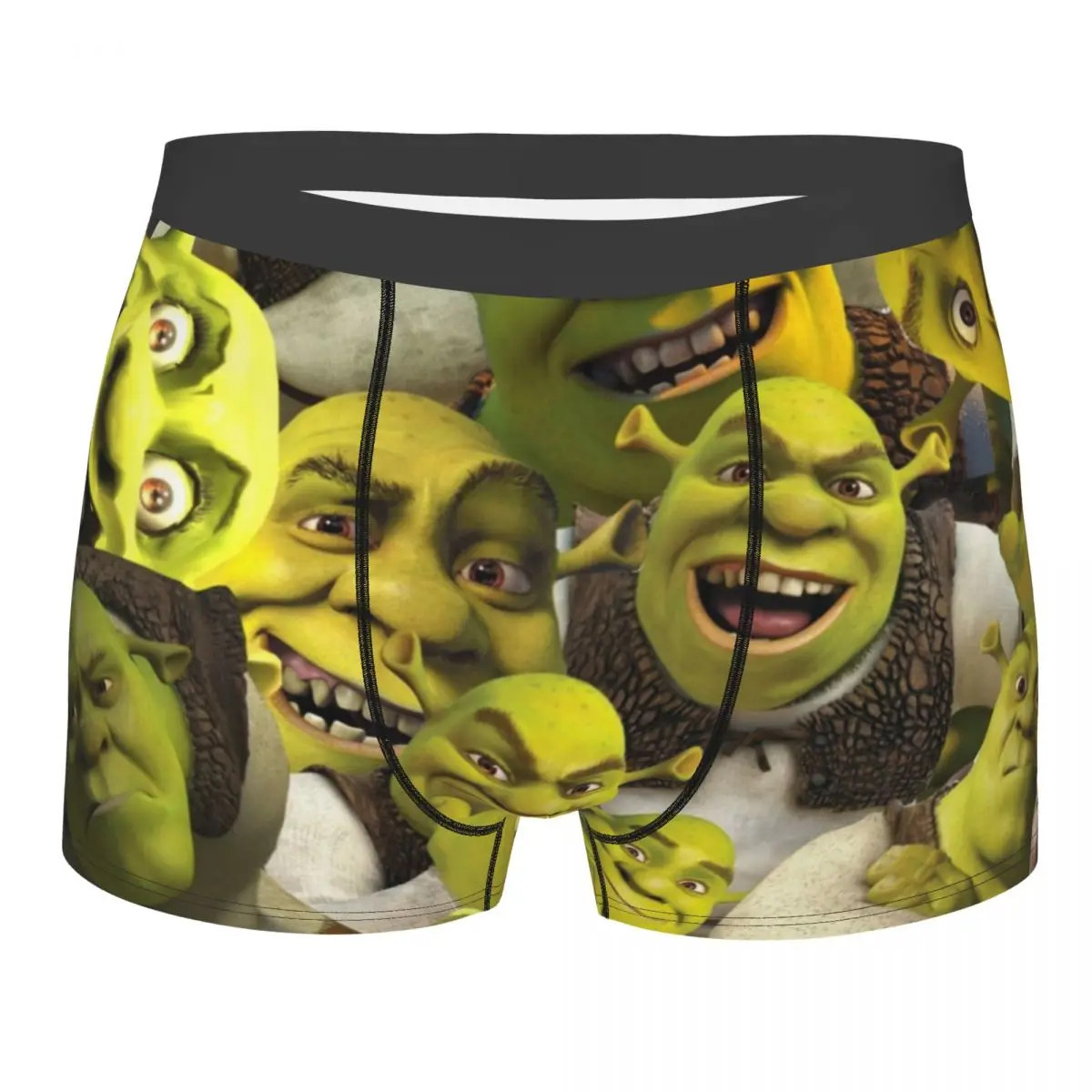 Man Shrek Collage Love Funny Meme Underwear Hot Boxer Briefs Shorts Panties Male Breathable Underpants Plus Size