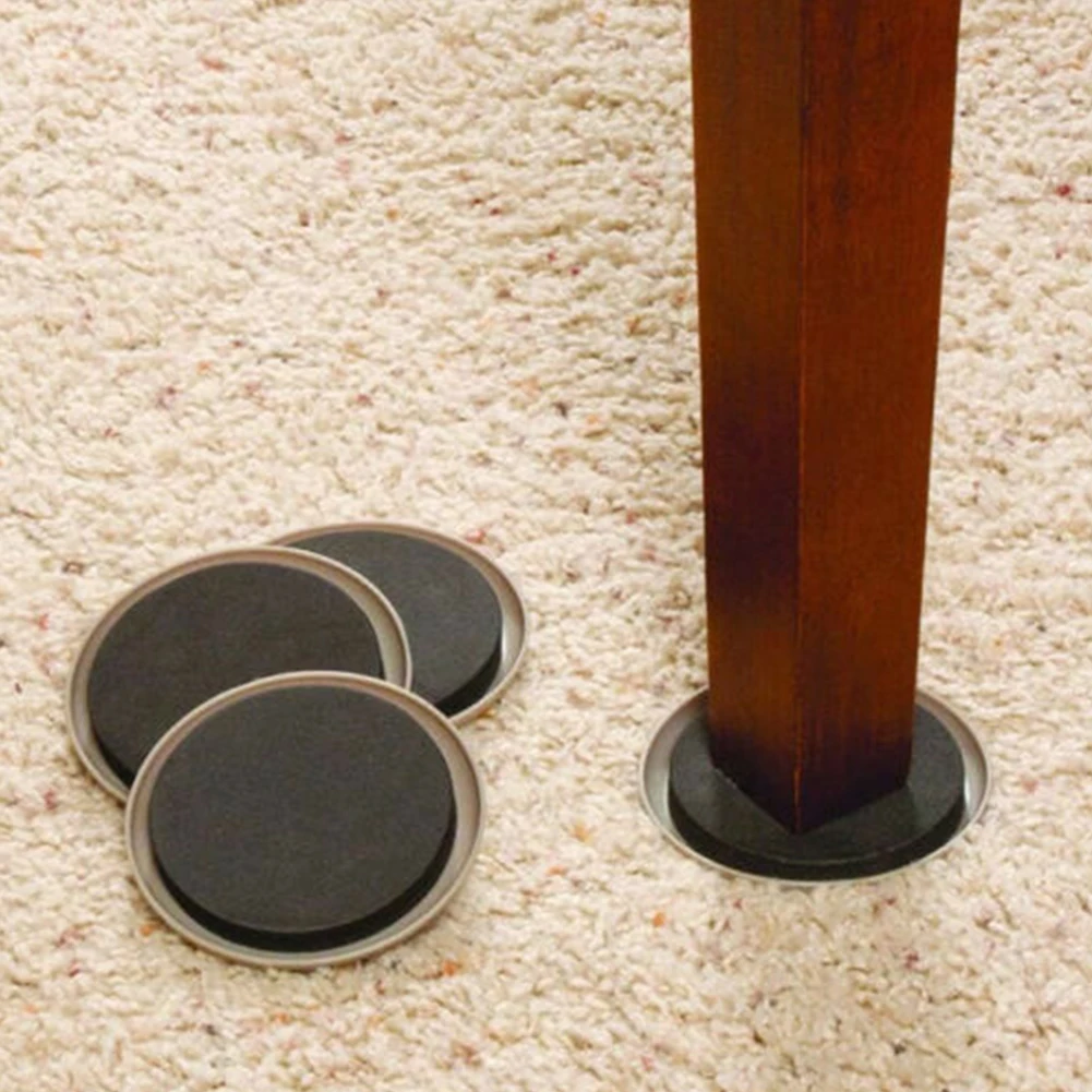 

4 Pcs Furniture Sliders Legs Pads For Carpet Chair Leg Pad Furniture Slider Movers Gliders Moving Furniture Feet Floor Protecto