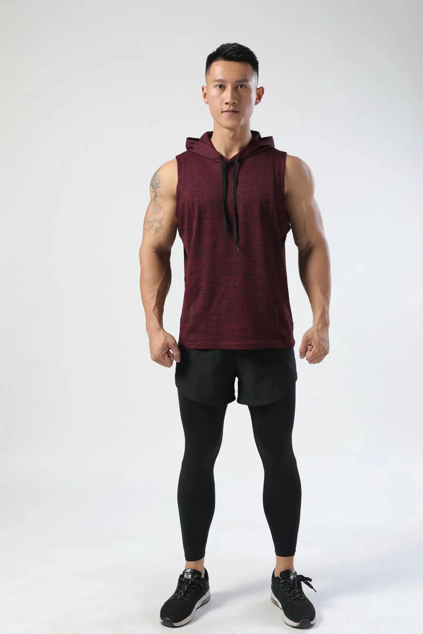 2023 New Clothing Mens Bodybuilding Hooded Tank Top Cotton Sleeveless Vest Sweatshirt Fitness Workout Sportswear Tops Male