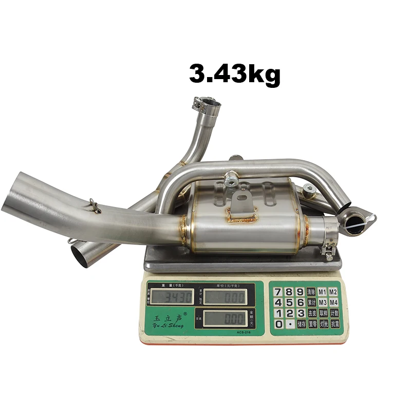 Передняя соединительная труба выхлопной системы мотоцикла с скользящим