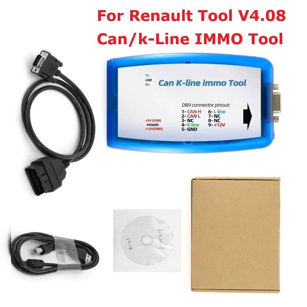 Инструмент Immo ForRenaul Can K-line программатор ECU V4.08 полный чип для Renaul автоматическая