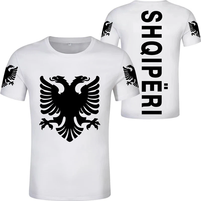 Футболки с принтом флага Албании футболка 3D национальным гербом для мужчин