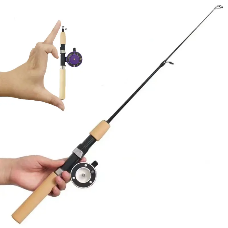 

Ice Fishing Rod 55/65/75cm Winter Short Fiberglass Fiber Light Retractable Telescopic Fishing Rod Freshwater Saltwater Fishing