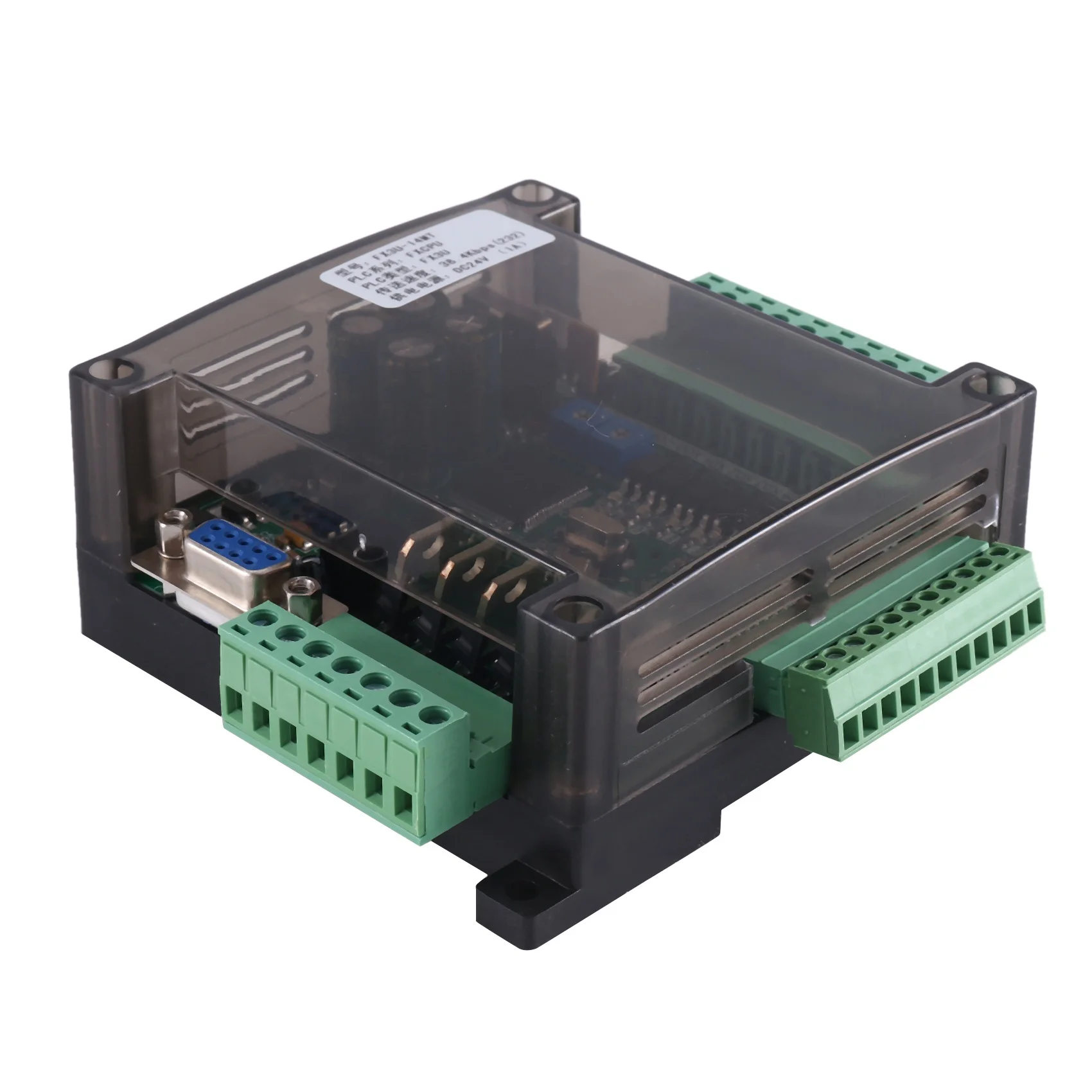 Фото BIGSALE-FX3U-14MT Совместим с промышленными ПЛК FX1N 2N, регистр данных Fx3U, 8 входов, 6 выходов, аналоговый модуль 6AD 2DA, Mo №1