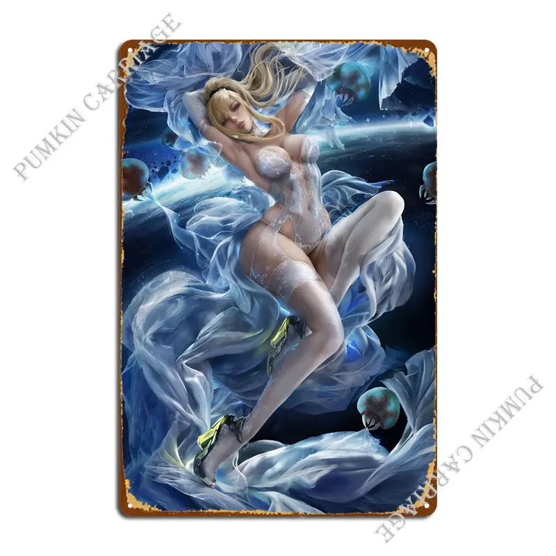 

Металлический плакат Space Bride Samus, картина для кинотеатра, железная фотография