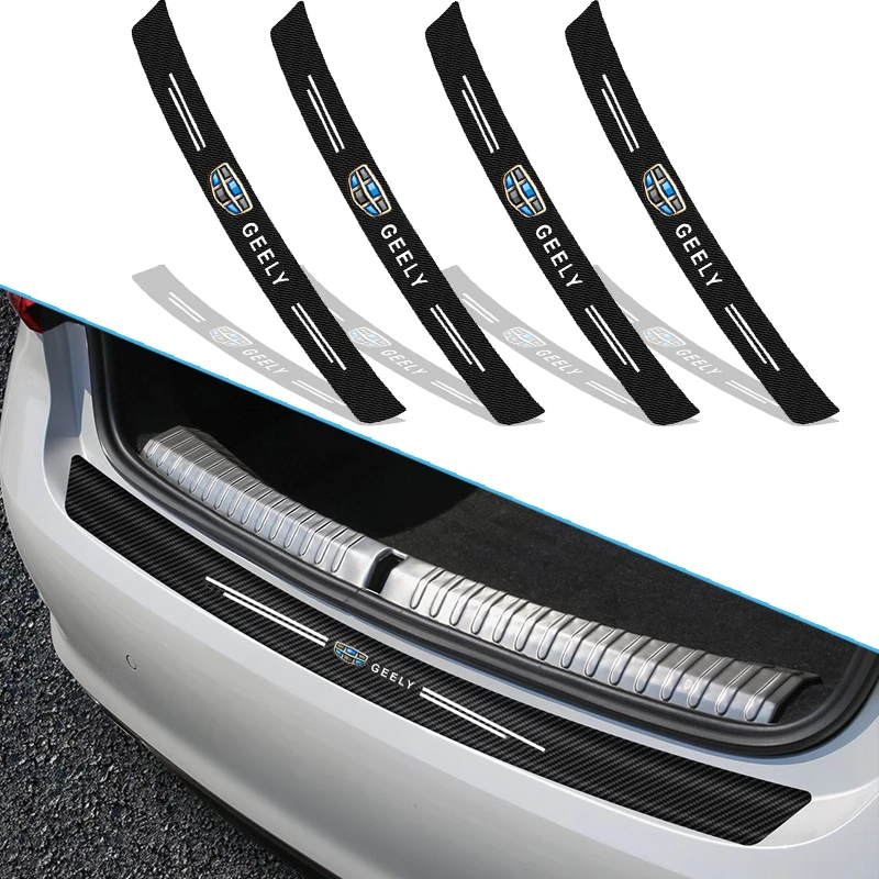 

Car Trunk Carbon Fiber Rear Bumper Protection Sticker for Peugeot 206 208 308 307 207 3008 2008 407 508 408 Rcz Car Accessories