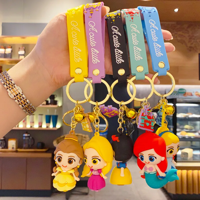 Брелок для ключей Принцессы Disney экшн-фигурка Белоснежки Ариэль Белль Золушка