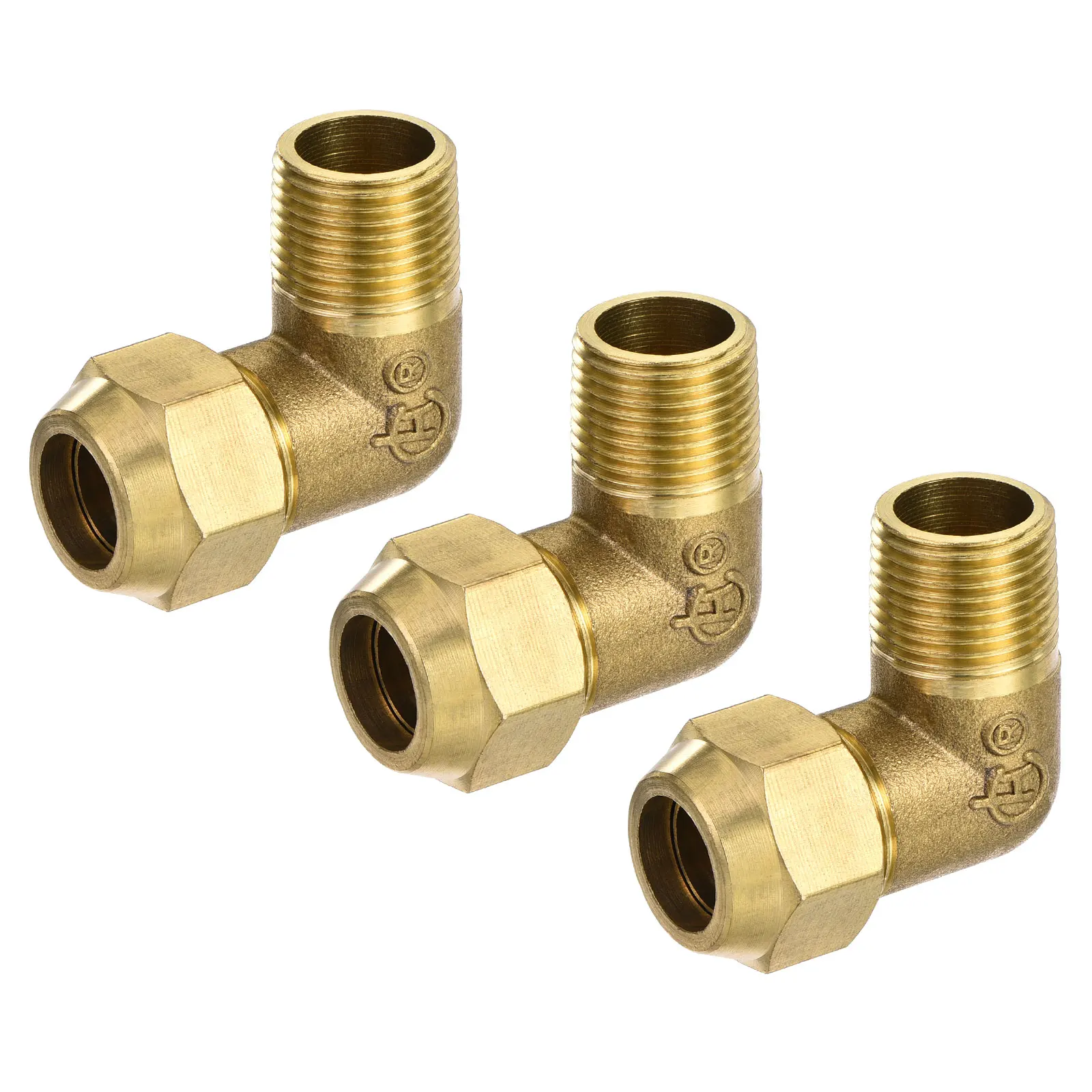 

Uxcell Brass Compression Tube Fitting 12mm Tube OD to 3/8PT Male Thread Elbow Fittings Pack of 3