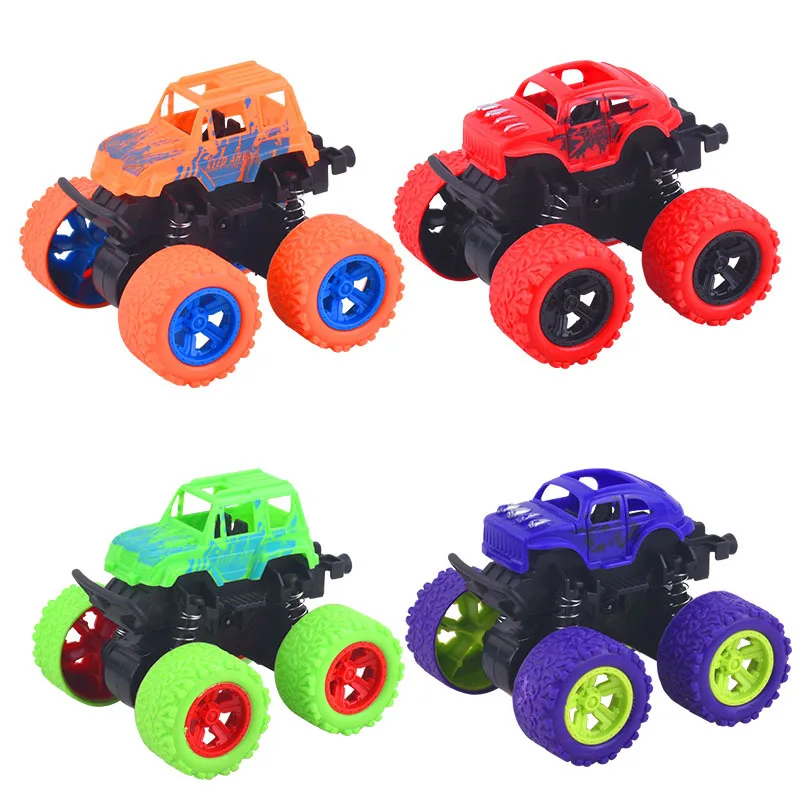 

Hot Car Four-wheel Drive Off-road Vehicle Stunt Dump Cars Double-Side Inertia Car Boy Toys Car Pull Back Kids Interest Gift