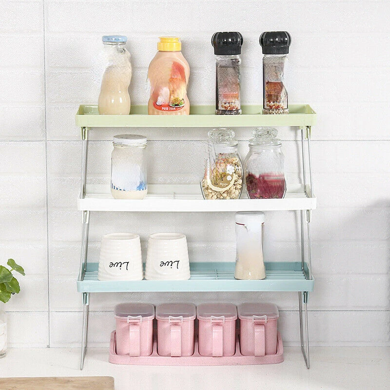 

Кухонный стеллаж для хранения, металлическая полка для хранения шкафа, нескользящая стойка для специй, однослойный органайзер для кухонной посуды, экономия места