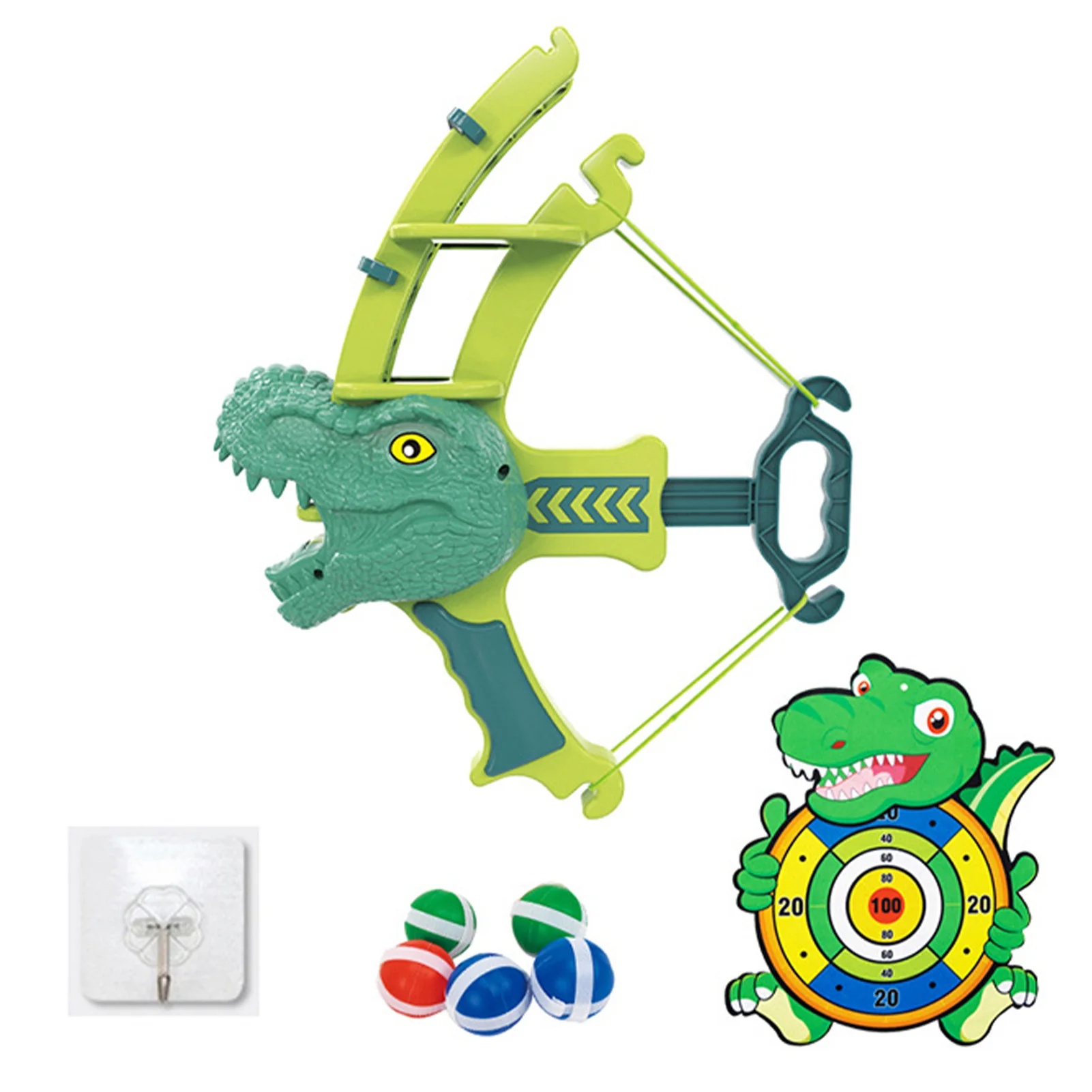 

Dinosaur Catapult Sticky Ball Toy Funny Dinosaur Darts Board Bow Shooting Set Indoor Activity Parent-Child Interactive Family