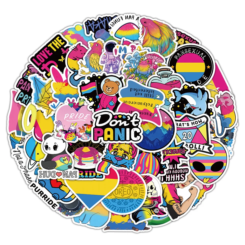 10/30/60 шт., наклейки Pansexual Pride, всеобщие наклейки, граффити,  мотоцикл, ноутбук, скейтборд, телефон, водонепроницаемые крутые наклейки,  пакеты | AliExpress