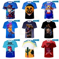 browings t shirt 8 bit and star 6 to 19 years kids teen clothes leon fashion cartoon t shirts 3d tees boys girls tops