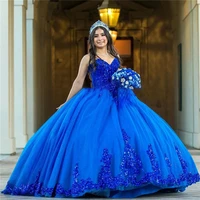 puffy royal blue sweet 16 dress glitter sweetheart sequin lace quinceanera dress ball gown plus size corset vestidos de 15 a%c3%b1os