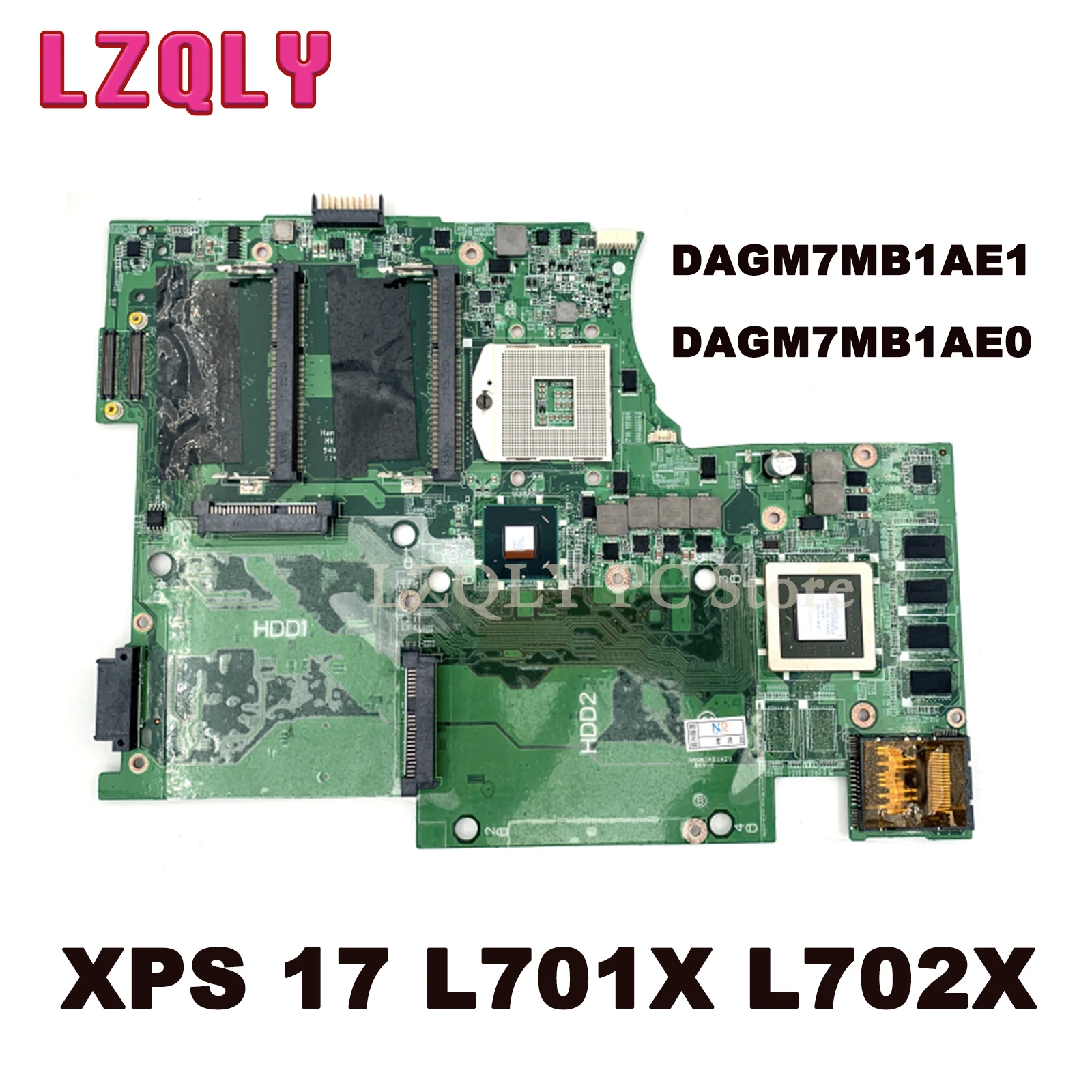LZQLY DAGM7MB1AE1 DAGM7MB1AE0 main board for dell L702X L701X laptop motherboard GT555M 1GB GPU HM67 fully test