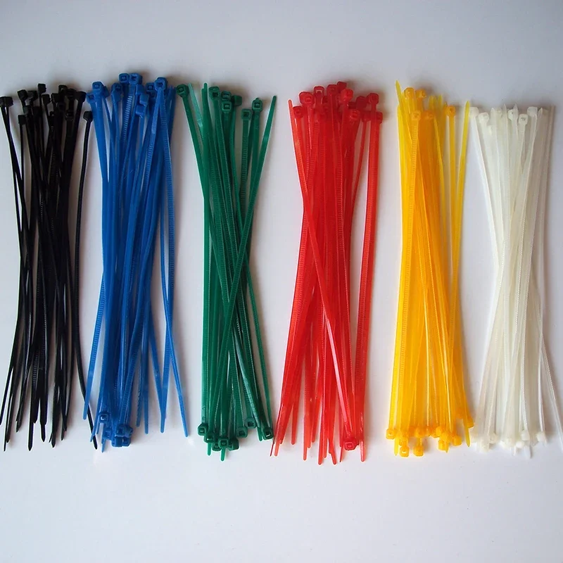 100 шт. самоблокирующиеся нейлоновые кабельные стяжки 2 x 150 мм пластиковые на