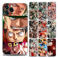 clear phone case for iphone 11 12 13 pro max 7 8 se xr xs max 5 5s 6 6s plus soft siliconeone piece luffy