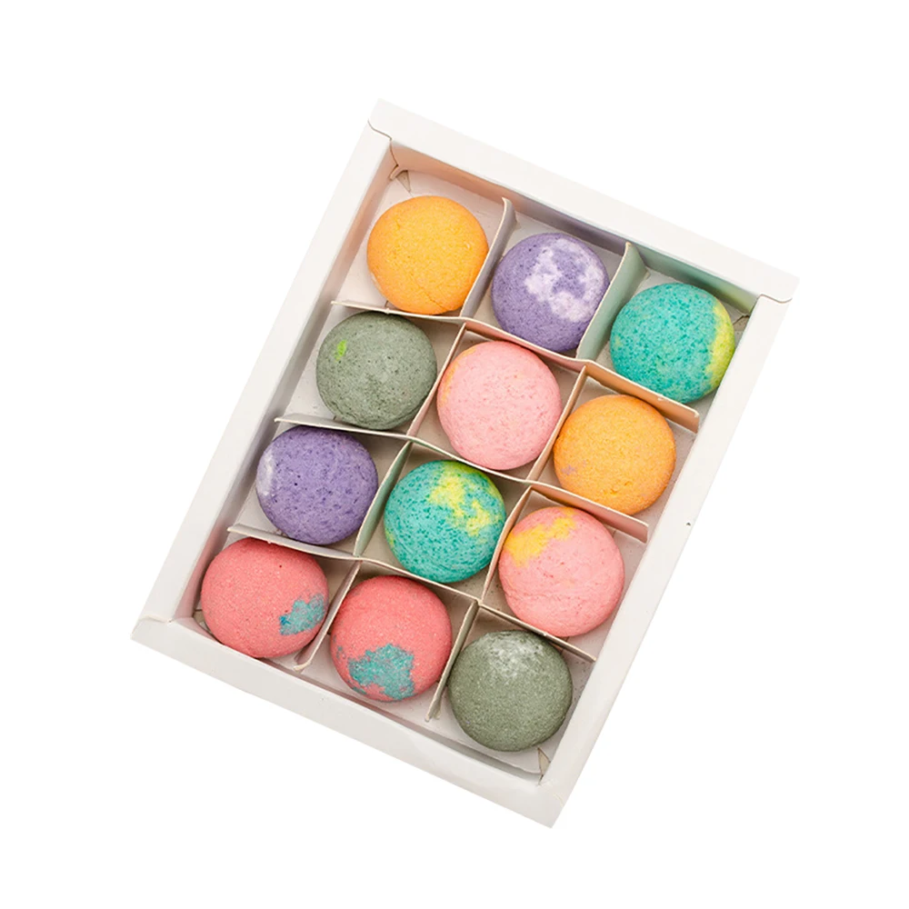 12pcs/set Organic Bath Gift Natural Mini Handmade Bathing Foot Spa Bomb Rich Essential Oils Moisturizing Dry Skin Relaxing Scent - купить по