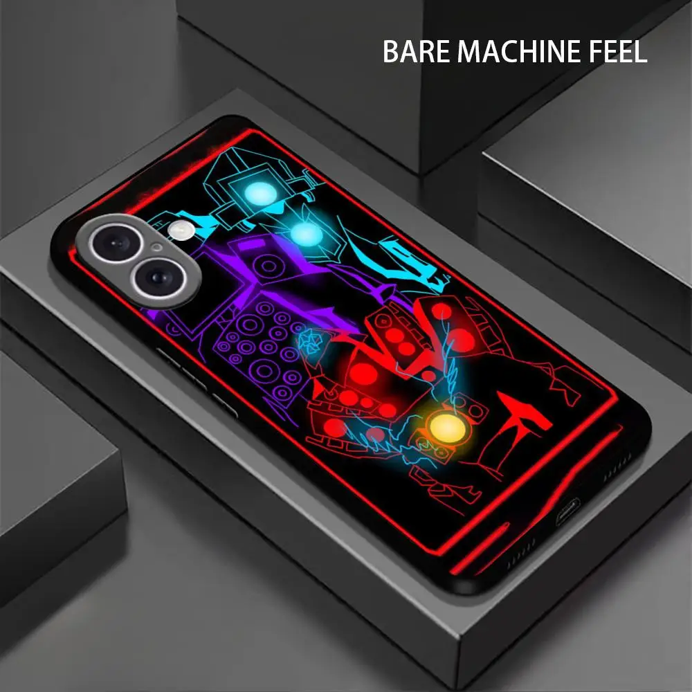 Крутой чехол для телефона Sk-ibi-di TV Head Man iPhone 16 15 14 13 12 11 X XR XS 8 Plus Mini Pro Max мягкий черный