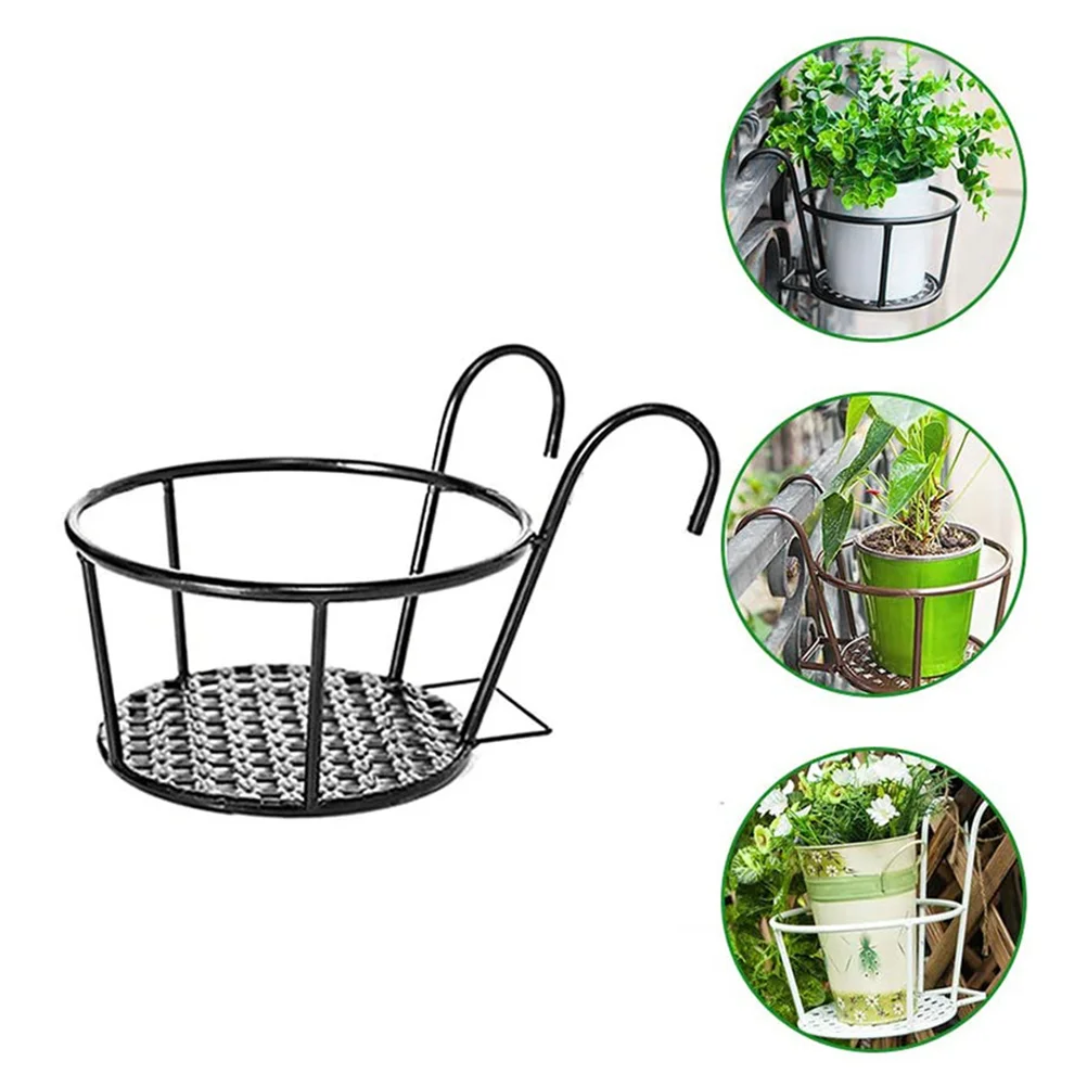 

2Pcs Decorative Railing Planters Detachable Hanging Planters Metal Balcony Planters