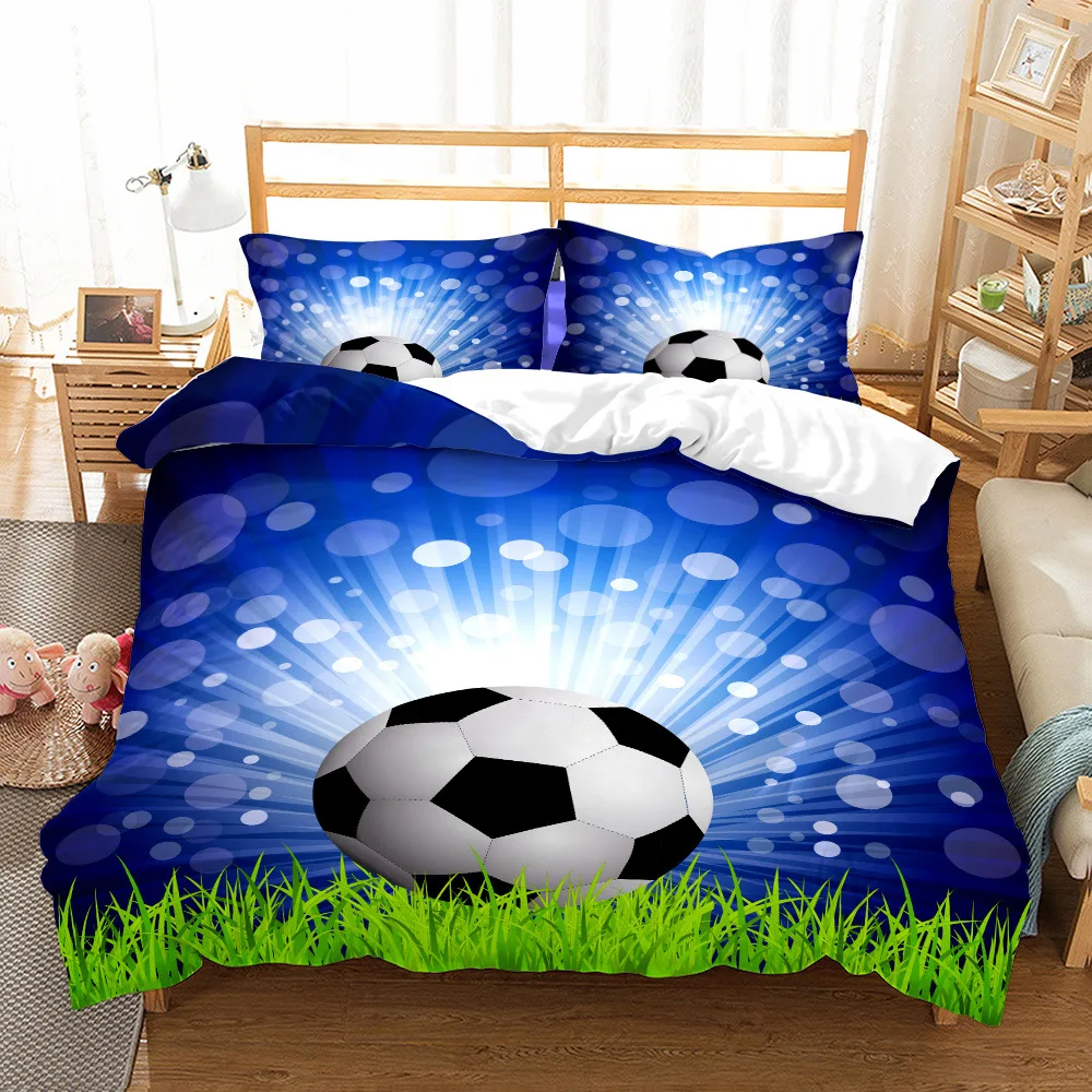 

Twin Full Queen King Size love sports Bed Set Aldult Kid Bedroom Duvetcover Sets 3D Print 012 Football Bedding Set Single