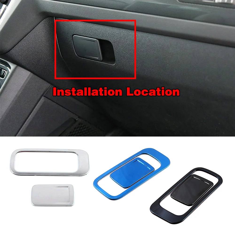

Car Dashboard Co-pilot Storage Glove Box Switch Handle Trim Cover for Volkswagen Vw Tiguan 2017 2018 2019 2020 2021 mk2 styling