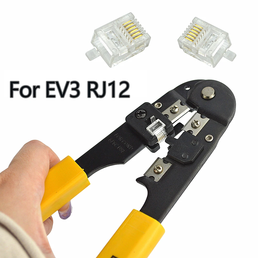 10/100 шт. шестиядерная прозрачная кристаллическая головка RJ12 6P6C прямое положение