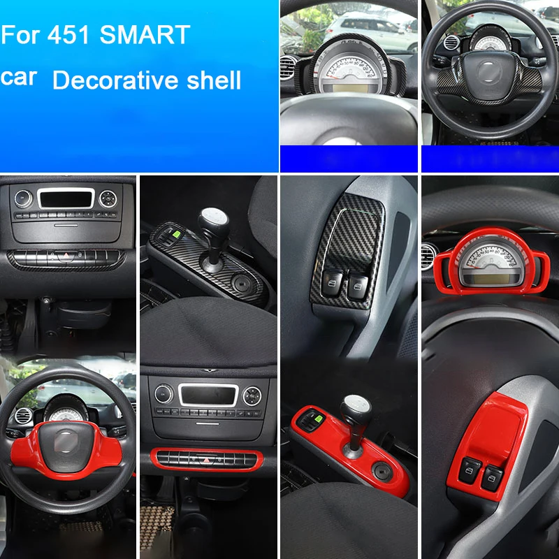 

Автомобильная декоративная рама из АБС-пластика, наклейка на руль для Mercedes Smart 451 Fortwo, автомобильные аксессуары, модификация интерьера, Стайлинг
